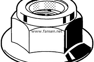 DIN6926 Prevailing Torque Type Hexagon Nuts With Flange And With Non Metaric Insert 非金屬預置扭矩式六角法蘭面防松螺帽